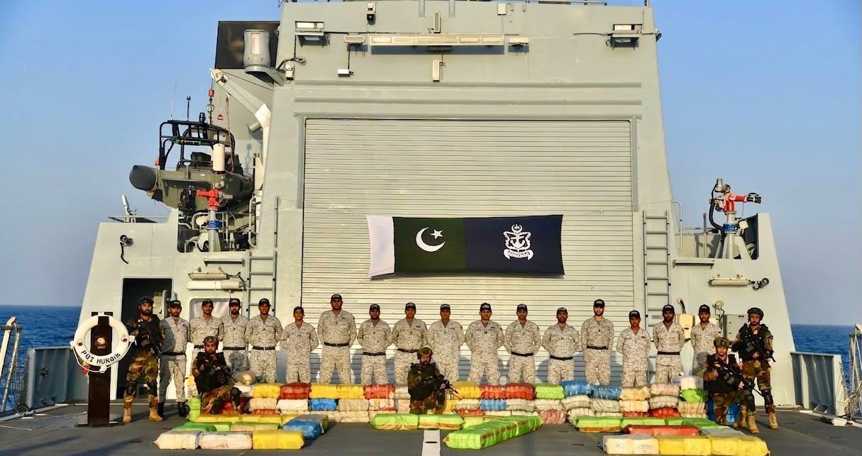 پاک بحریہ کا بحیرہ عرب میں منشیات کے خلاف کامیاب آپریشن، 750 ملین ڈالر مالیت کی منشیات برآمد